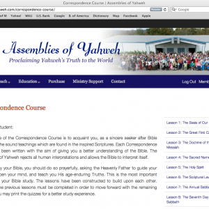 Correspondence Course Screenshot